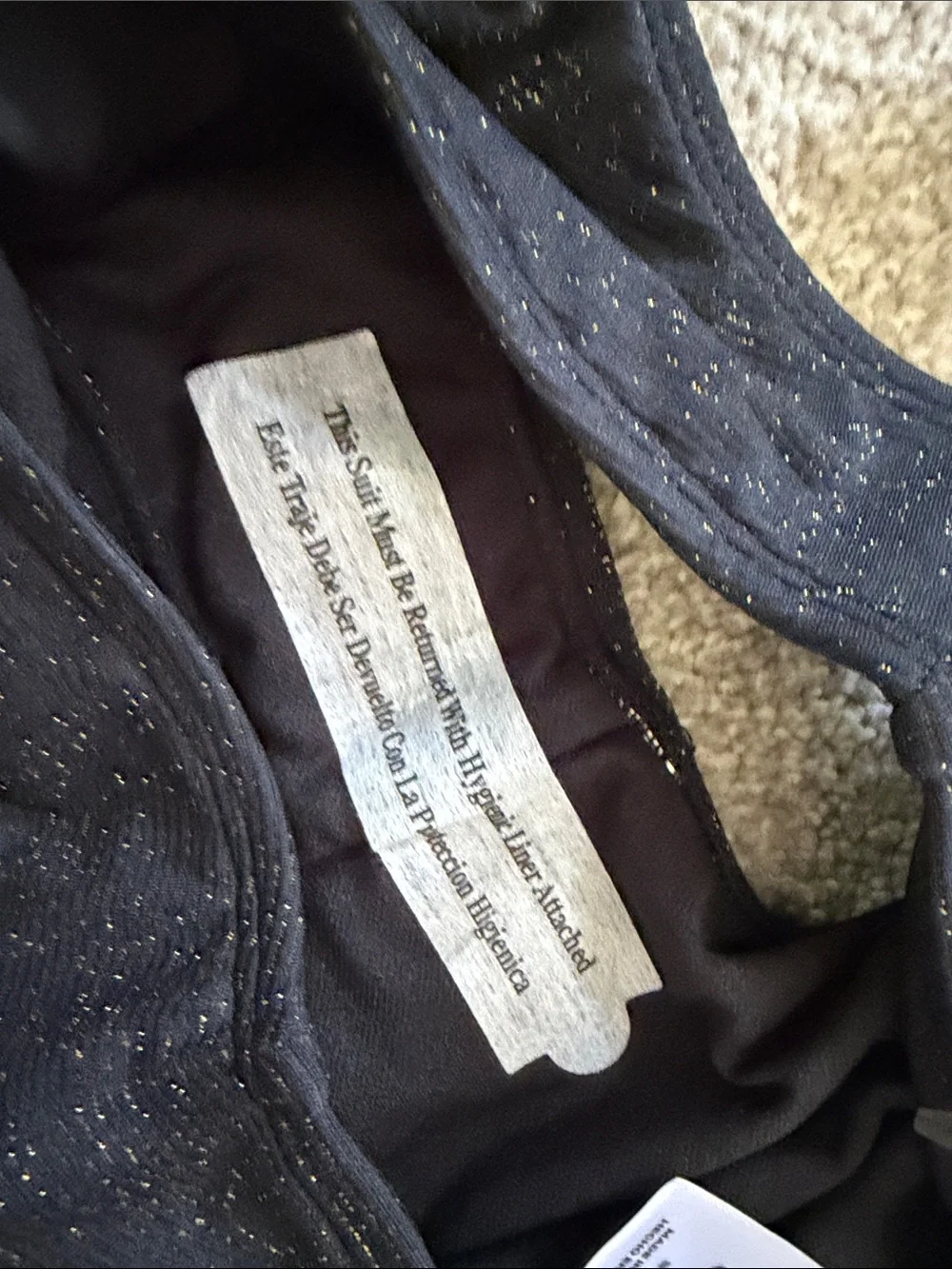 NWT Girls Black Gold Sparkle Knot-Front Two-Piece Swim Set Size Small 6/7